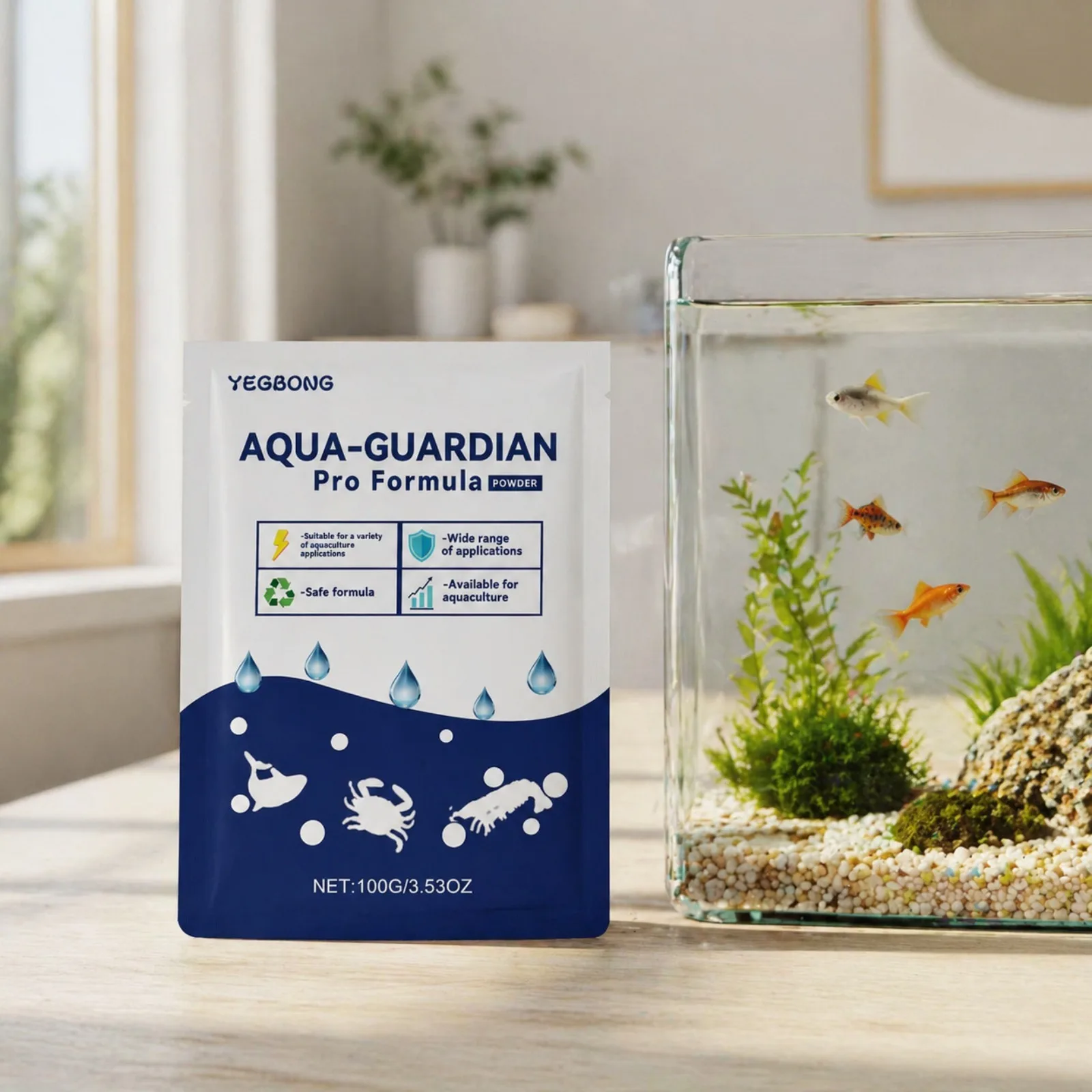 Pó Clarificador de Água Aqua-Guardian 100g para Aquário com Clarificação Rápida - Imagem 2
