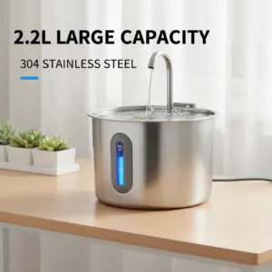 fonte de água para cães e gatos de inox