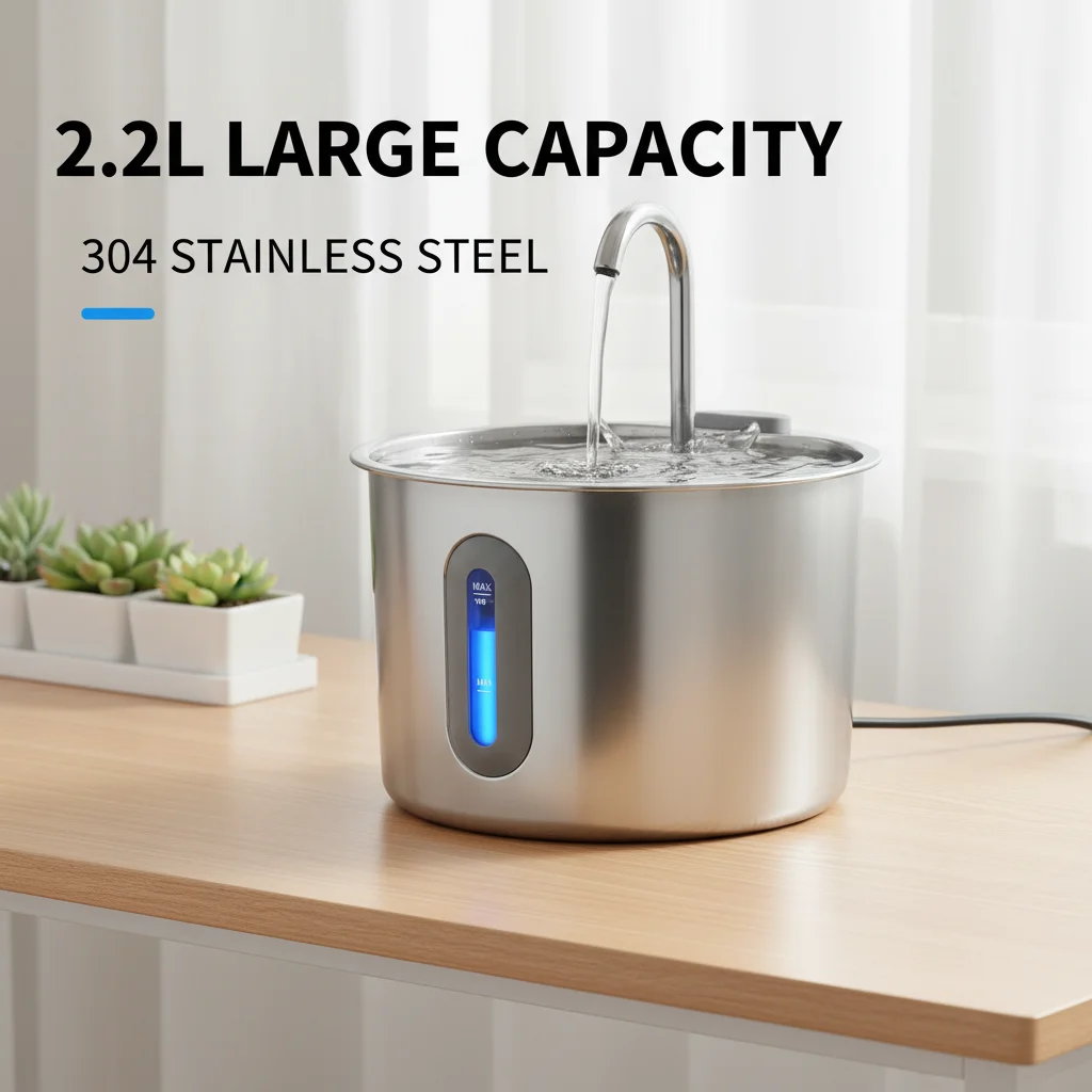 fonte de água para cães e gatos de inox