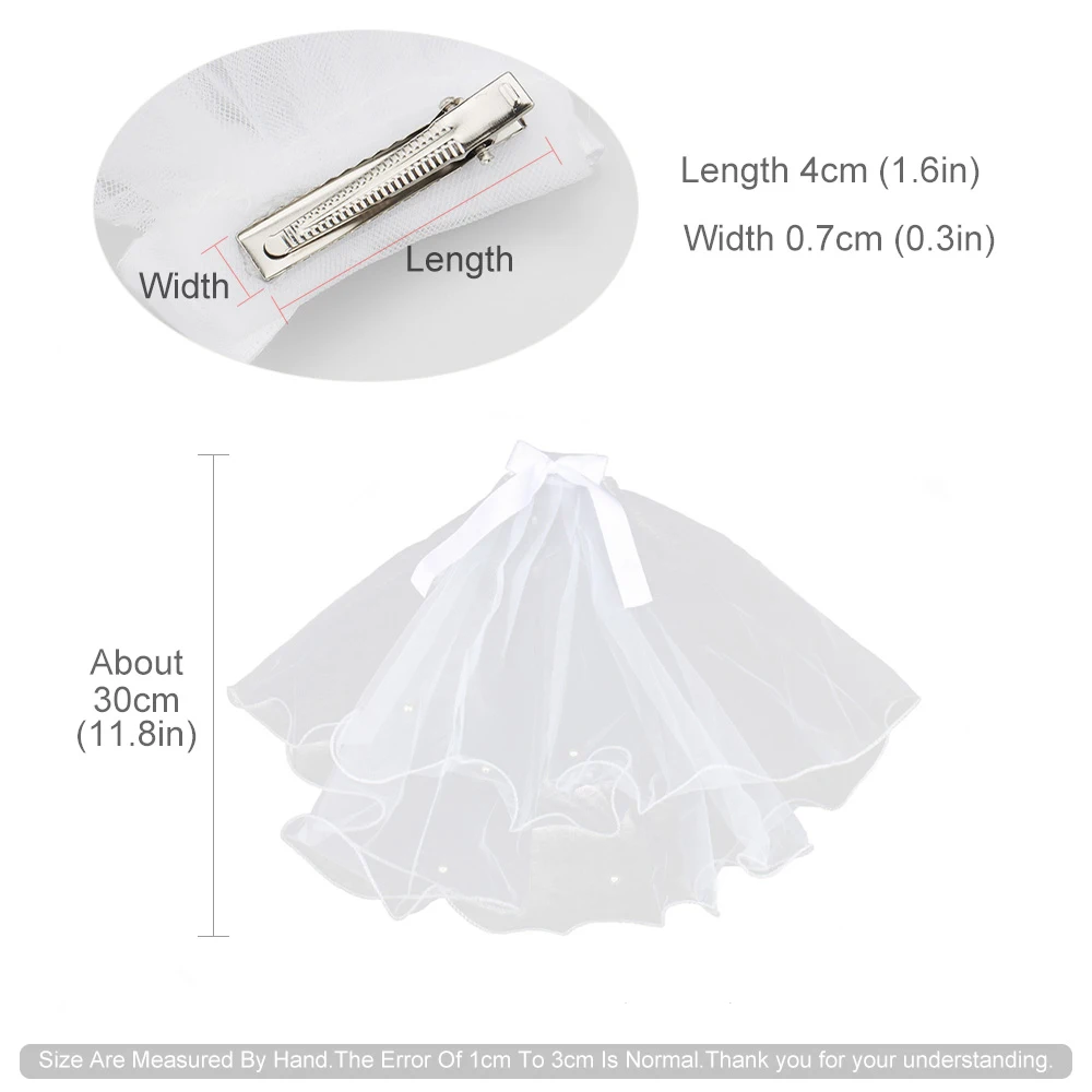 Véu para Pet Casamento Branco com Presilha de 4 cm - Image 5