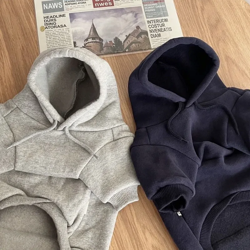 Roupa para Cães com Capuz de Pelúcia para Inverno e Outono - Imagem 4