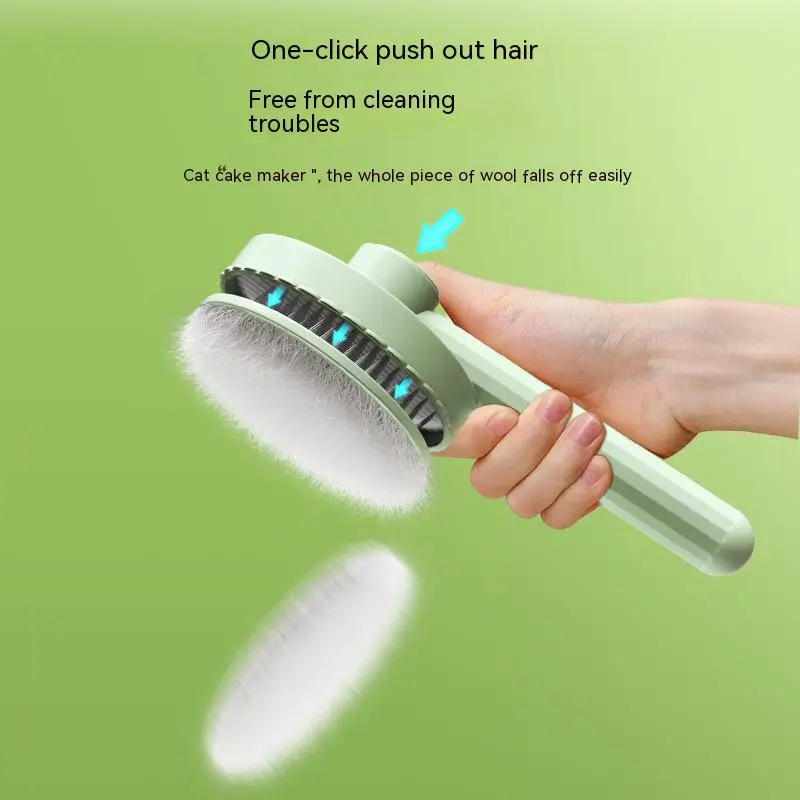Escova para Cães e Gatos de Aço Inoxidável com Design Autolimpante - Image 4