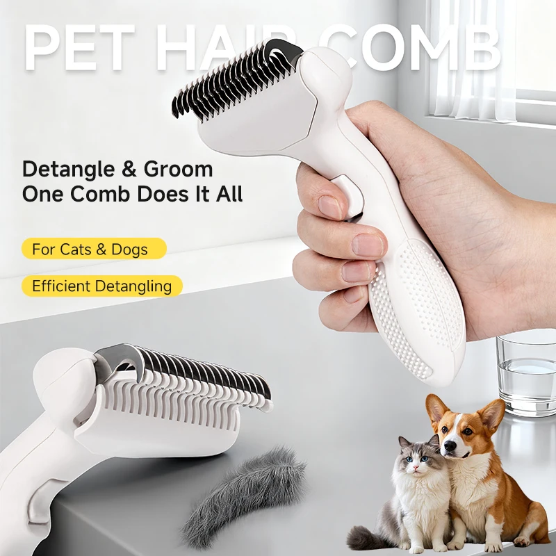 Escova Desembaraçadora para Cães e Gatos de Pelo Curto e Longo - Imagem 2
