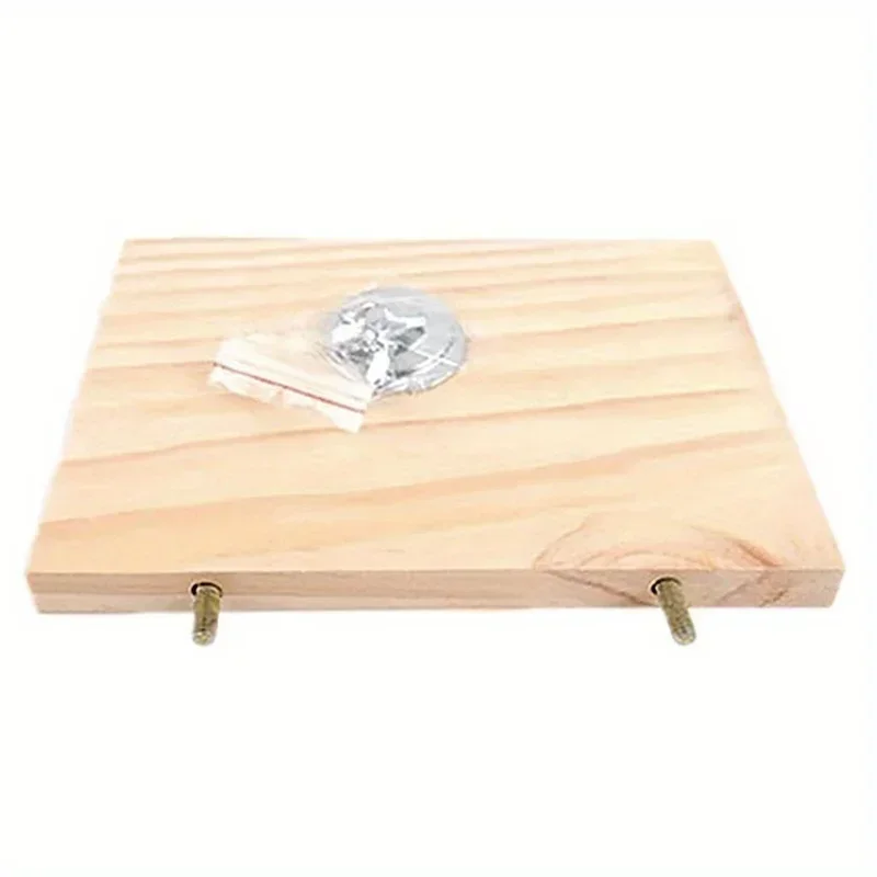 Plataforma de Madeira para Hamster e Pássaros 15x8 cm para Gaiola - Image 6