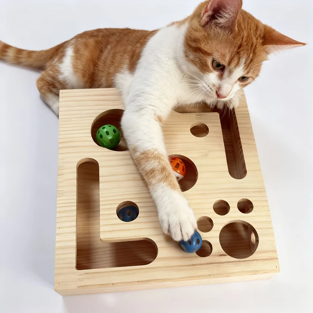 Caixa Arranhador para Gatos de Madeira com Lixa Interna - Image 4