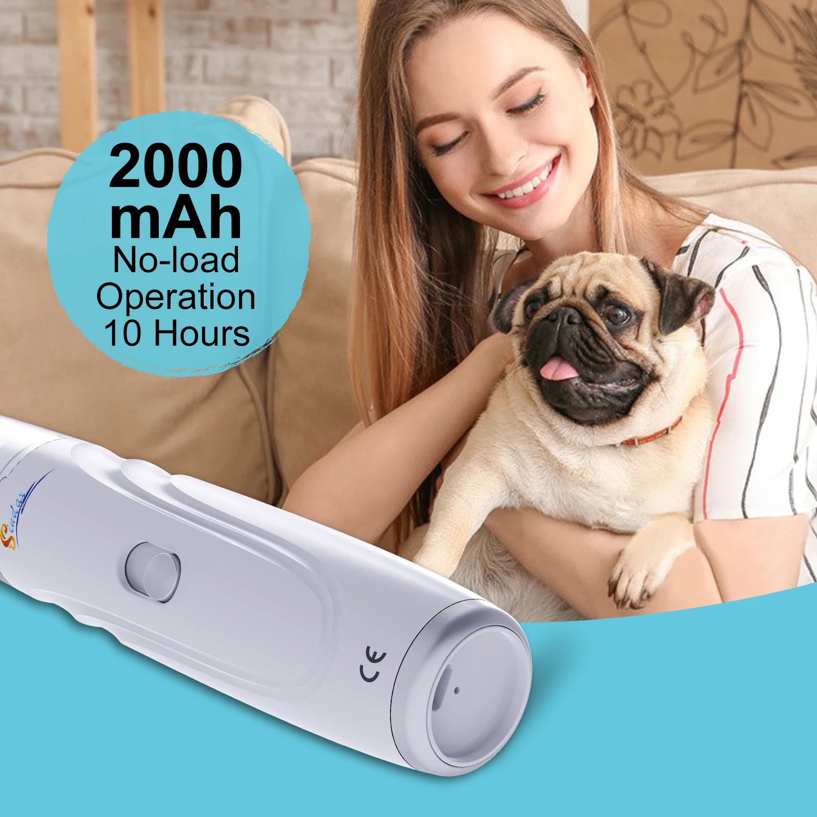 Moedor de Unhas para Cães Recarregável USB com 2 Velocidades - Image 5