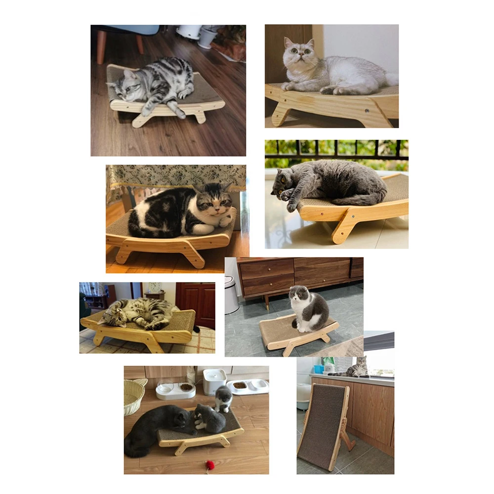 Arranhador para Gatos com Moldura de Madeira Ajustável 3 em 1 - Imagem 6