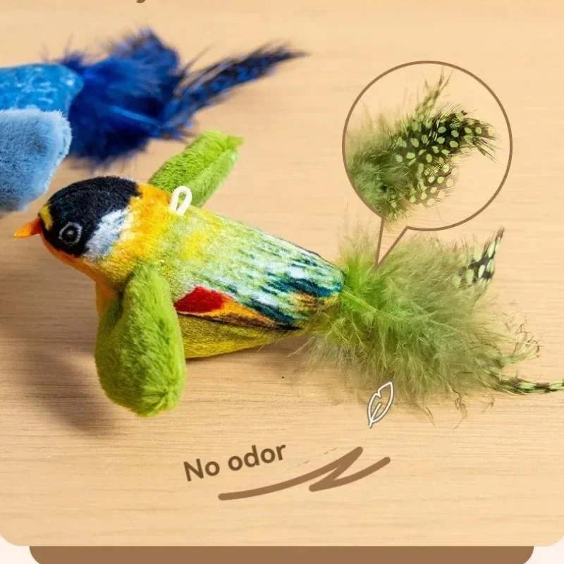 Brinquedo Interativo para Gatos Pássaro Elétrico com Som - Imagem 6