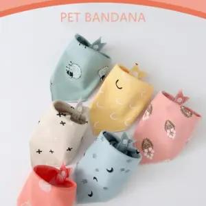 bandana de algodão lavável para cães e gatos