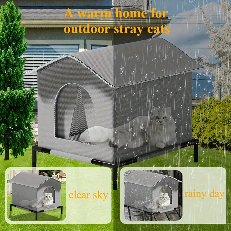 Casa para Gatos e Cães de Rua com Tapete Removível - Image 6