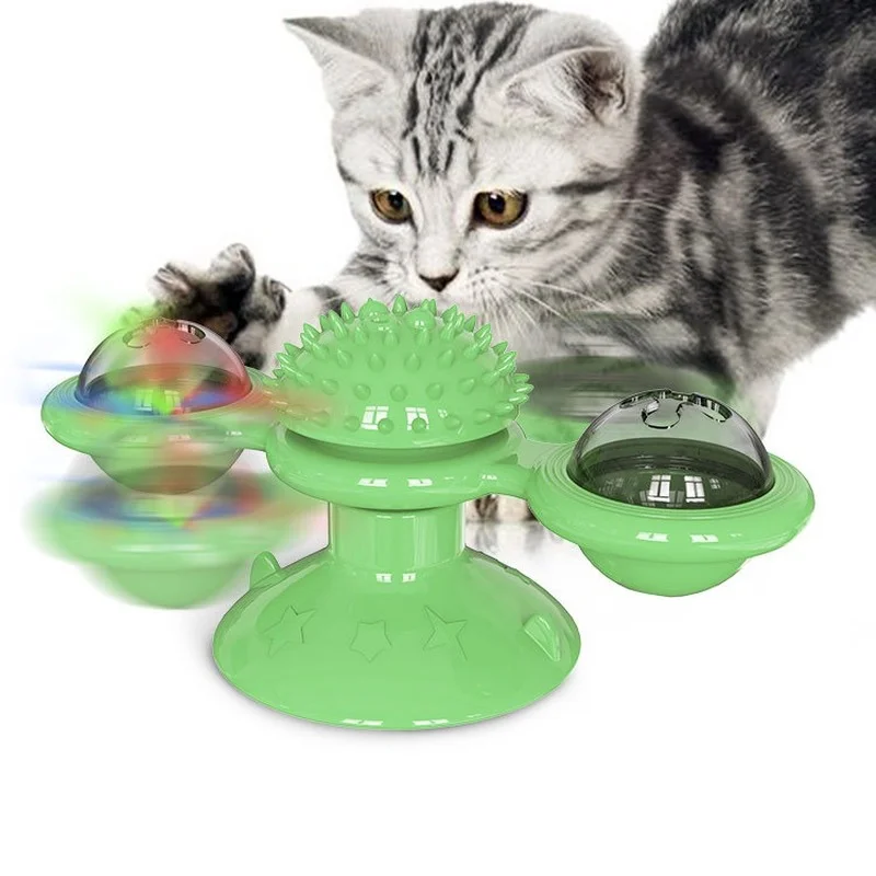 Brinquedo Moinho de Vento para Gatos Giratório - Imagem 5