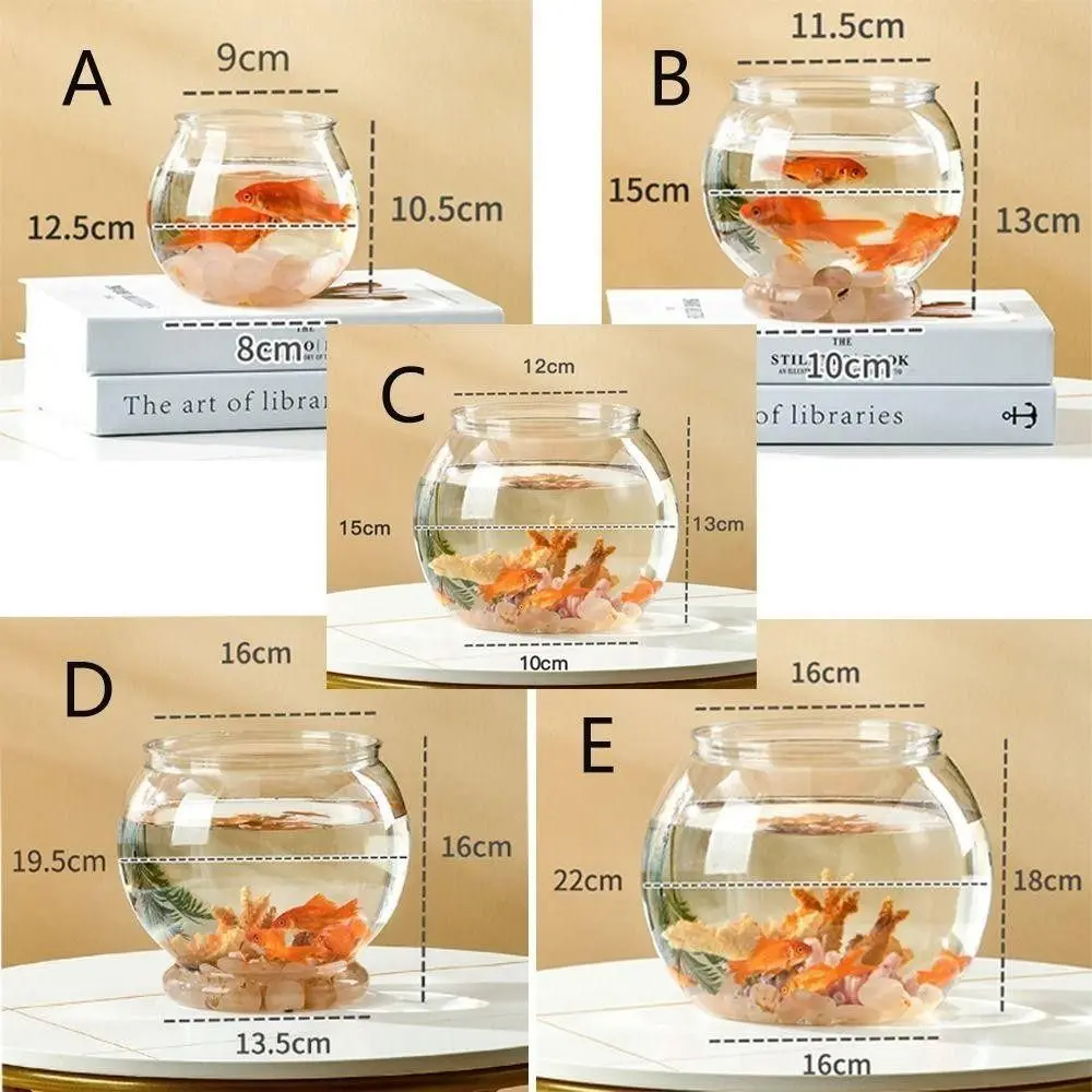 Aquário Redondo Transparente de Plástico para Peixes Pequenos - Imagem 6