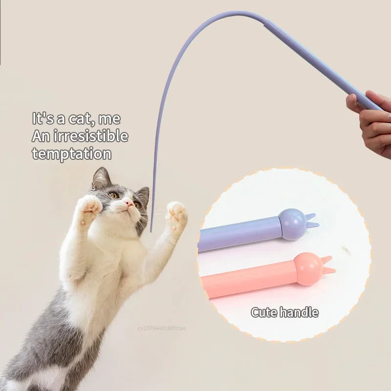Brinquedo Varinha para Gatos com Cauda de Silicone de 52 cm - Imagem 4