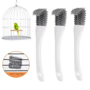 escova de limpeza de gaiola para pássaros