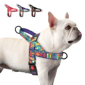 arnês para cães de nylon com estampa