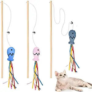varinha para gato de madeira