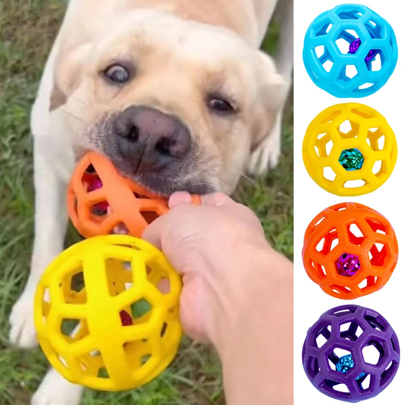 Bola Oca com Sino para Cães de Borracha Natural para Mastigar - Imagem 2