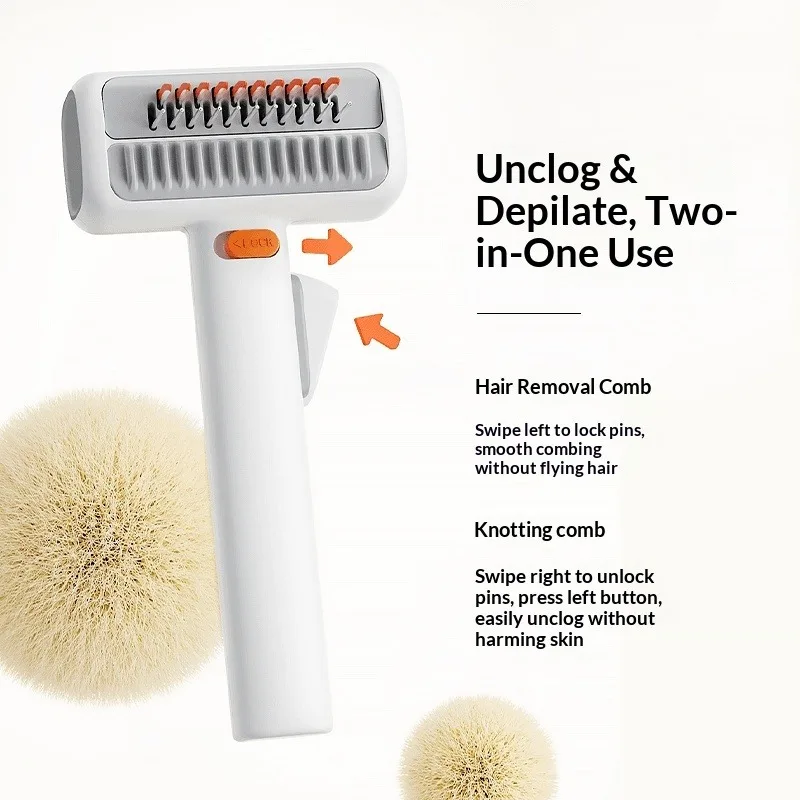 Escova Petgravity 2 em 1 para Cães e Gatos com Pinos Rotativos - Imagem 4