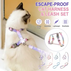 coleira peitoral para gatos com guia