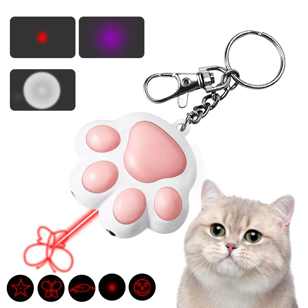 Ponteiro Laser para Gatos Recarregável USB com 5 Padrões - Imagem 2