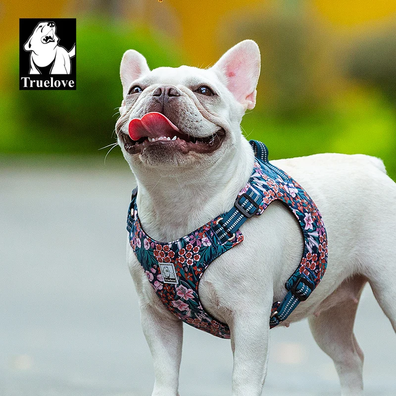 Coleira Peitoral Truelove para Cães e Gatos de Algodão Estampado Refletiva - Imagem 6