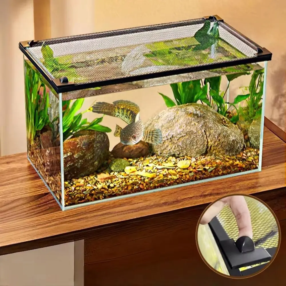 Tampa Magnética para Aquário com Rede Anti-Salto 30x20 cm - Imagem 4