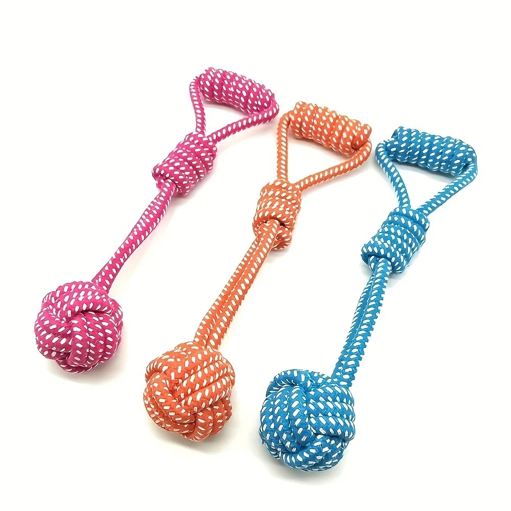 Brinquedo de Corda para Cães com Bola de Tênis Interativa - Imagem 6