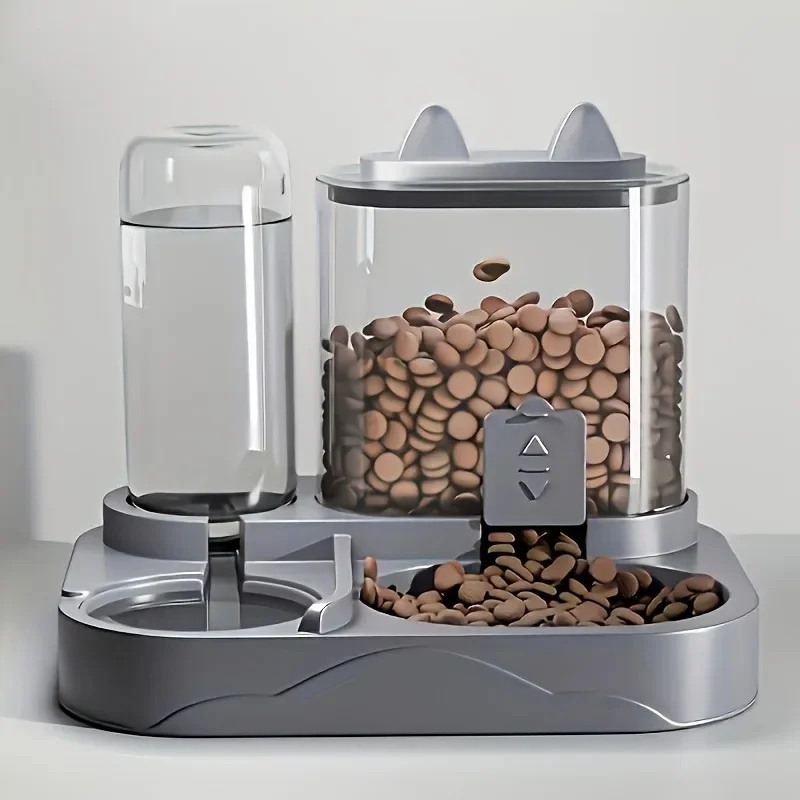 Alimentador Automático para Gatos e Cães Pequenos 2 em 1 Grande Capacidade - Imagem 2