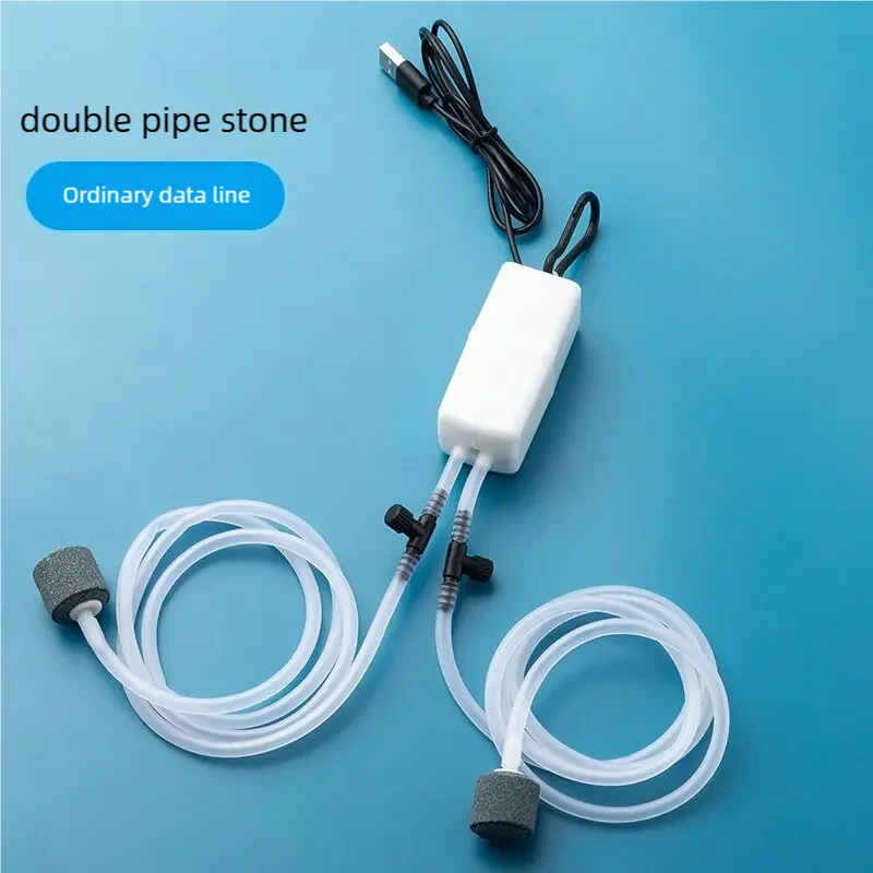 Bomba de Ar para Aquário Mini USB com Pedra de Ar Silenciosa - Imagem 6
