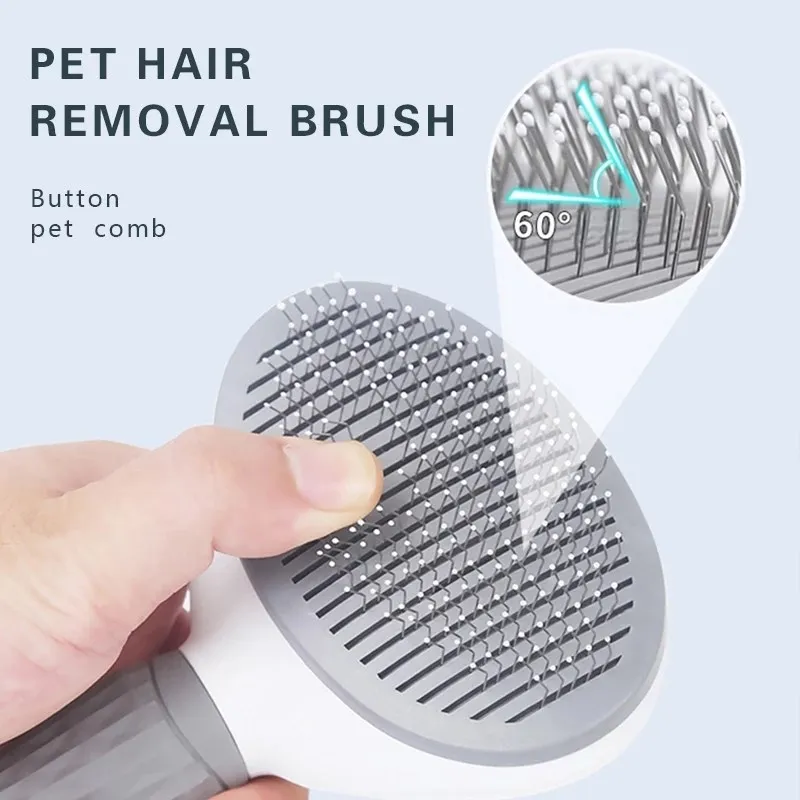 Escova Autolimpante para Cães e Gatos de 20x11 cm para Remoção de Pelos - Imagem 3
