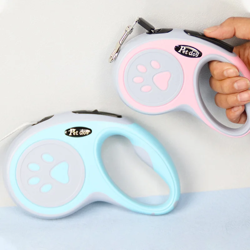 Coleira Retrátil para Cães ABS Nylon 3m para Passeio - Imagem 4