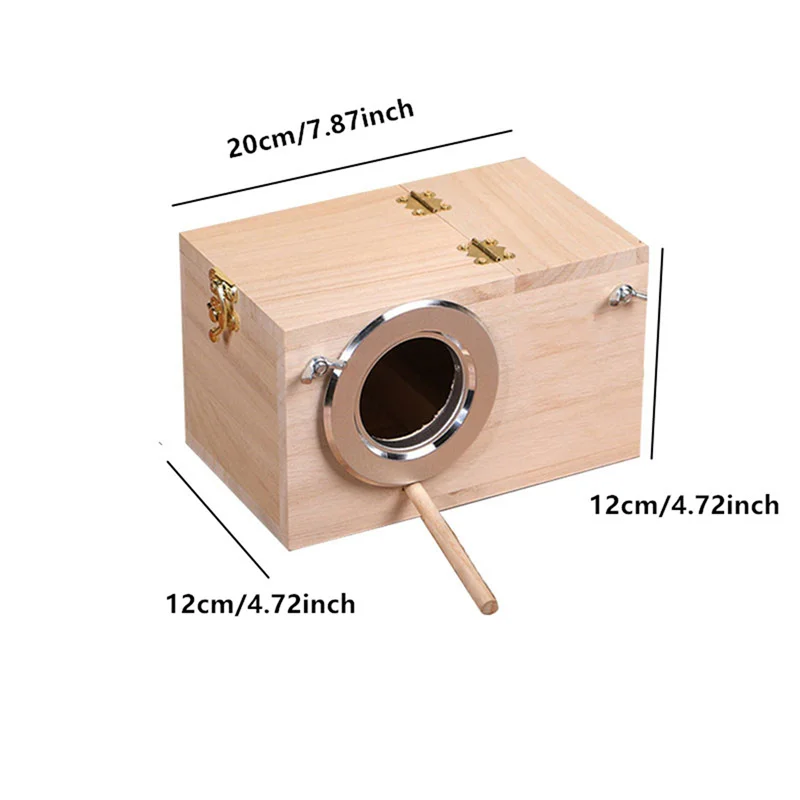 Ninho para Pássaros de Madeira Natural 20x12x12 cm para Gaiola - Imagem 5