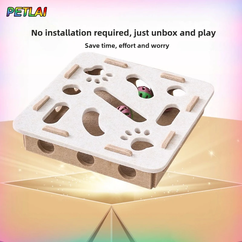 Brinquedo Interativo para Gatos com Labirinto de Bolas e Buracos - Imagem 4