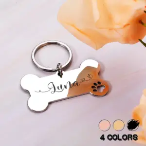 coleira personalizada para cães com nome