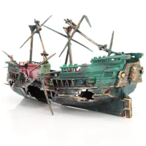 decoração de aquário navio naufrágio