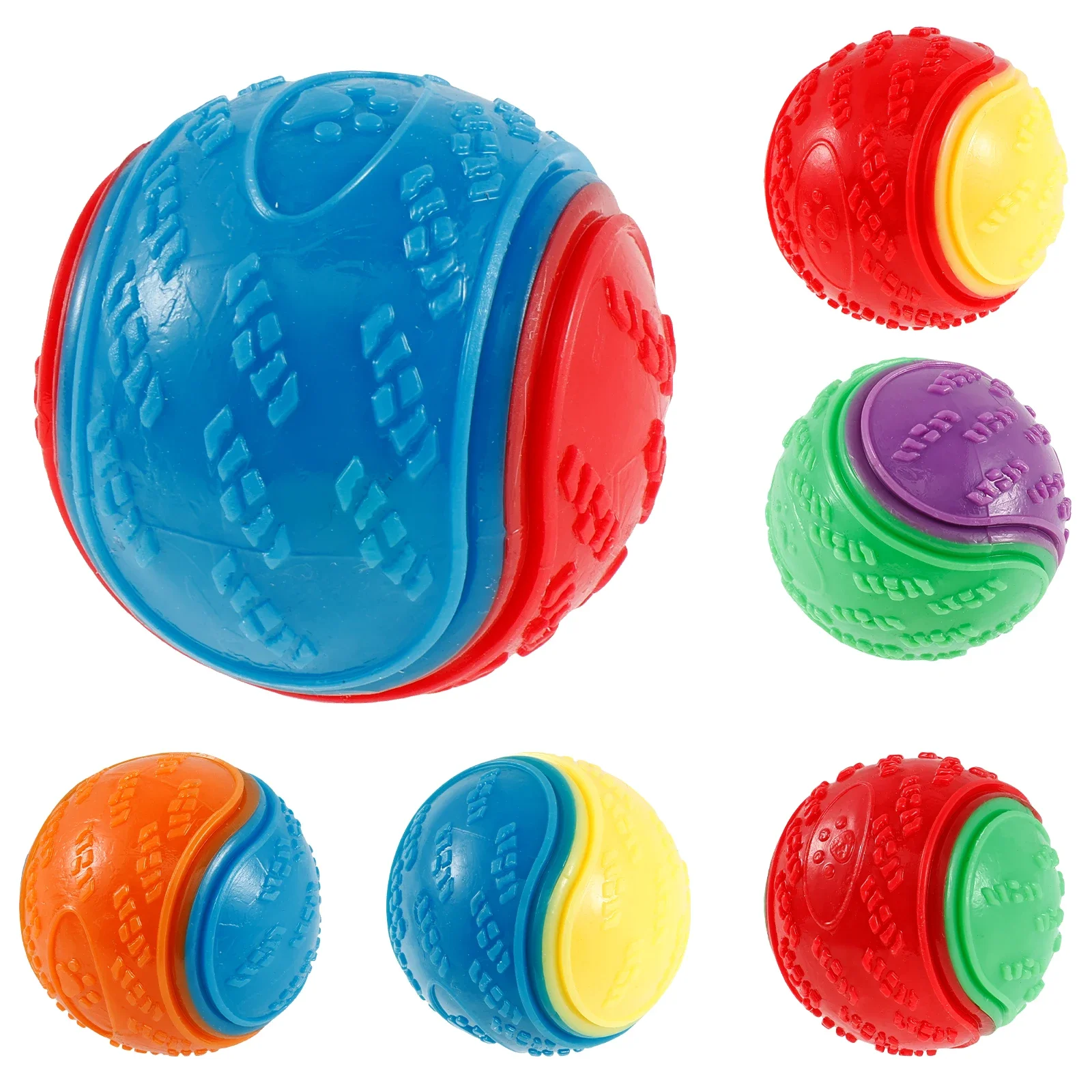 Bolas de Brinquedo para Cães Squeaky TPR 6 Peças para Morder - Imagem 5