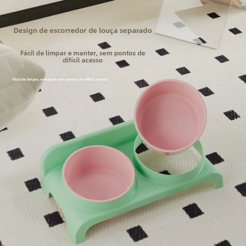 Comedouro Duplo Ajustável para Cães e Gatos, Proteção do Pescoço - Image 4