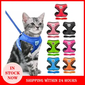 coleira peitoral para gatos ajustável