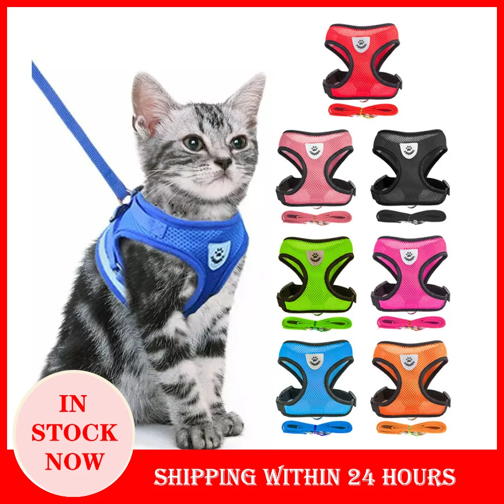 coleira peitoral para gatos ajustável