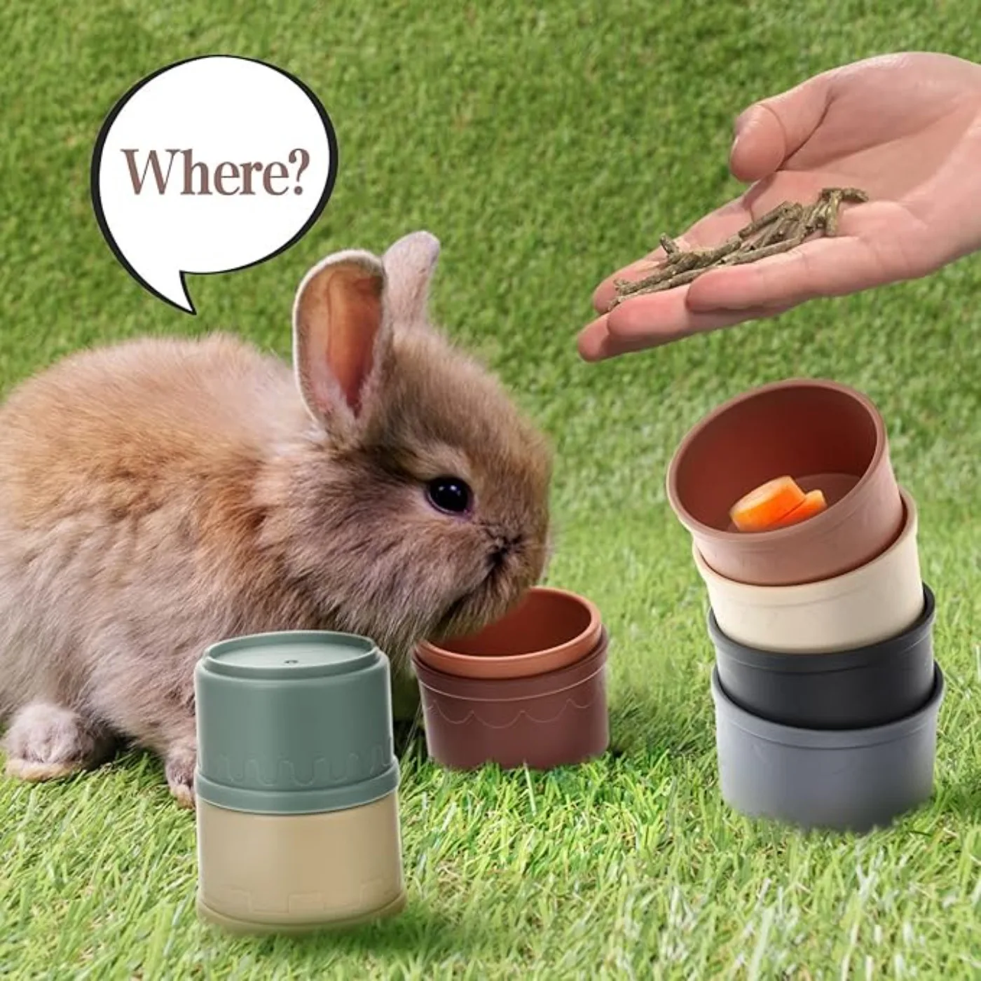 Brinquedo de Empilhar para Coelhos e Hamsters 8 Peças - Image 2