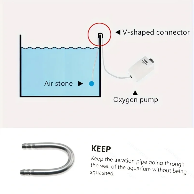 Suporte U para Tubo de CO2 Aquário Aço Inoxidável Vermelho - Imagem 3