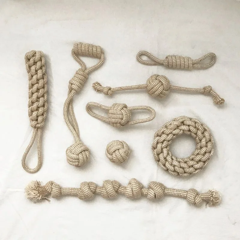 Brinquedo de Nó para Cães e Gatos de Algodão para Limpeza dos Dentes - Image 3