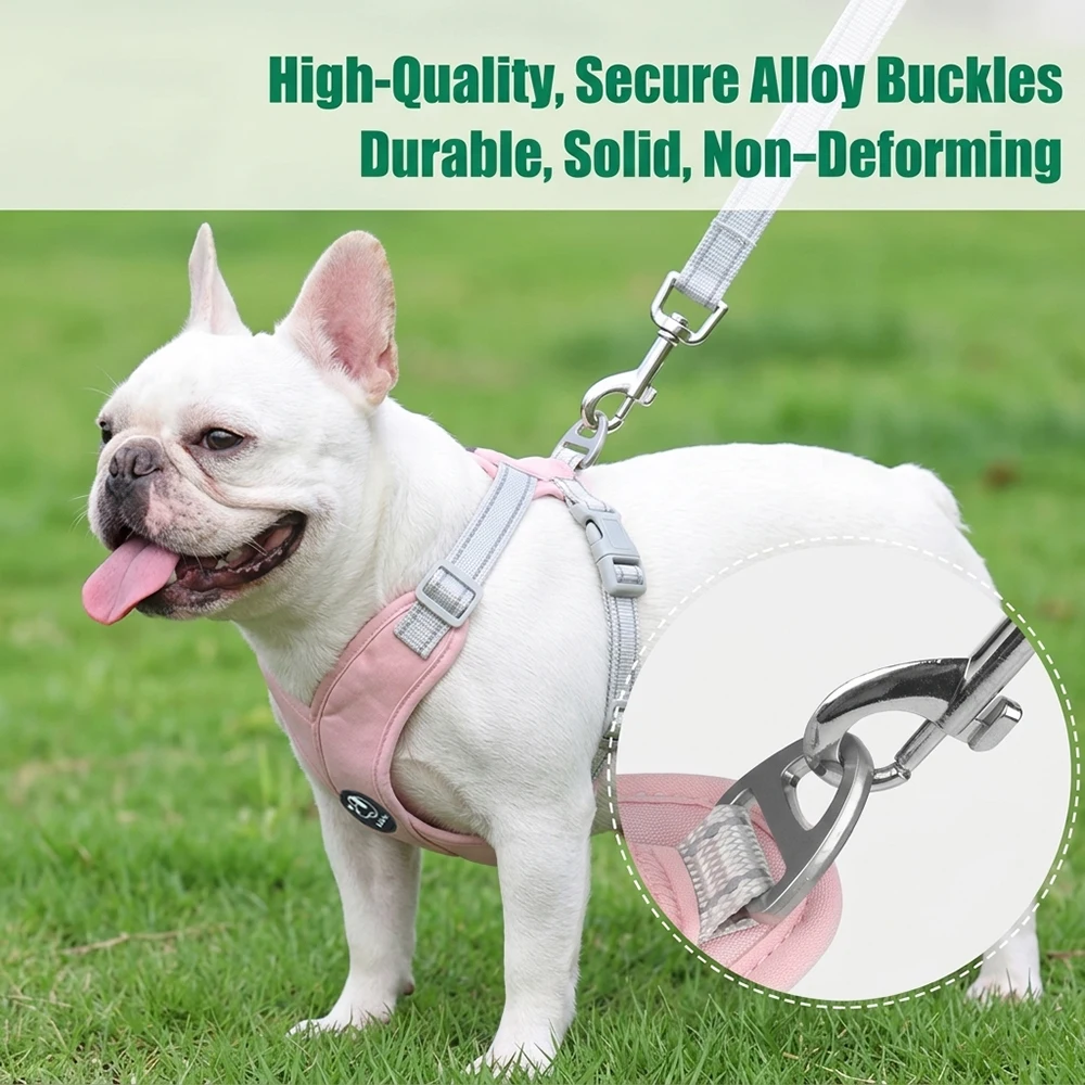 Conjunto Coleira e Arnês Refletivo Ajustável para Cães Pequenos - Image 5