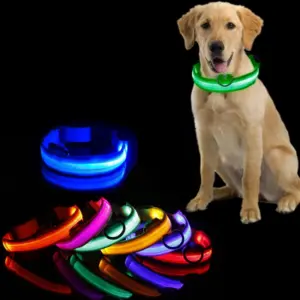 coleira led para cães recarregável