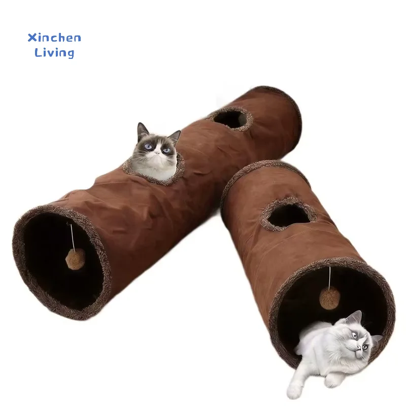 túnel dobrável para gatos