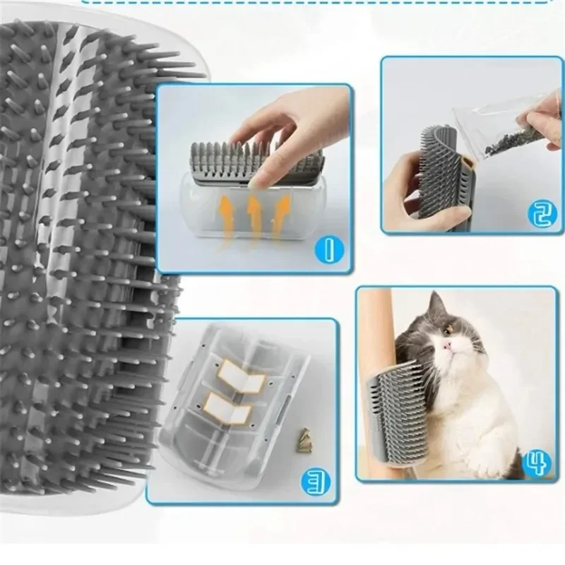 Escova de Canto para Gatos de Silicone com Fixação na Parede - Imagem 5