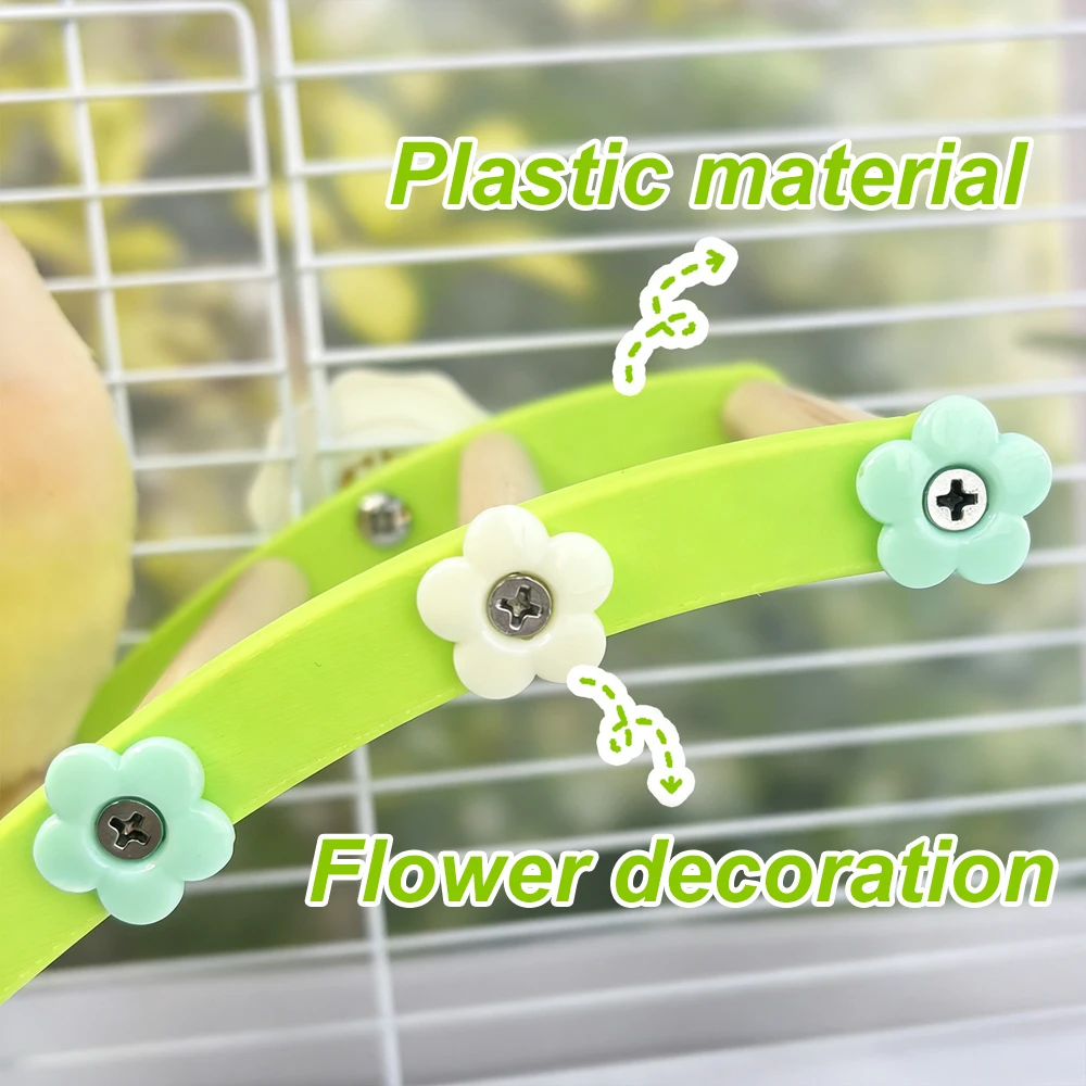 Ponte Escada para Pássaros e Papagaios com Decoração Floral para Gaiola - Imagem 6