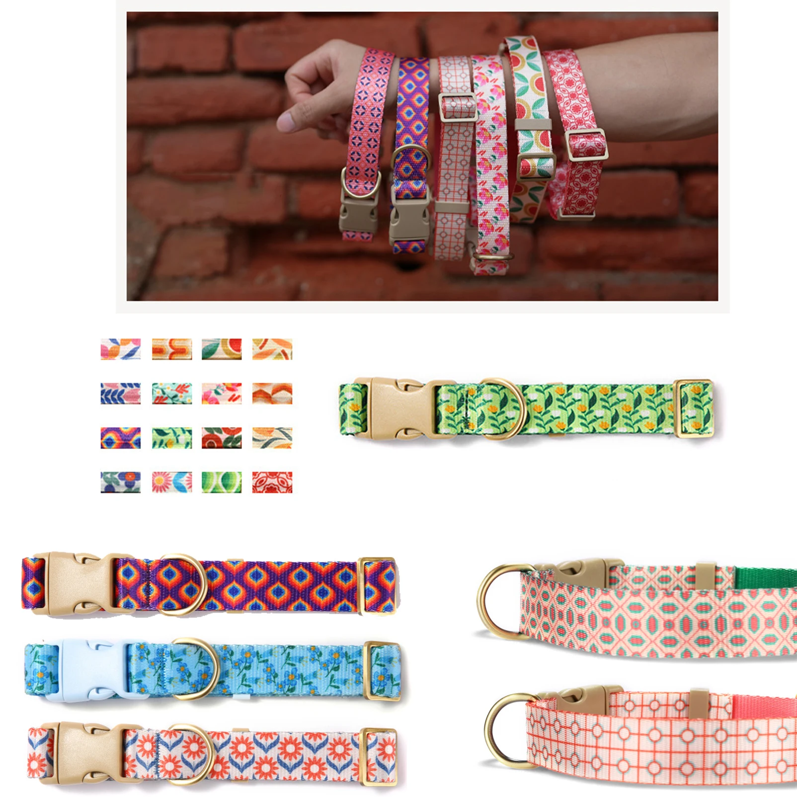 Coleira para Cães de Nylon Ajustável com Gravação Personalizada - Image 2