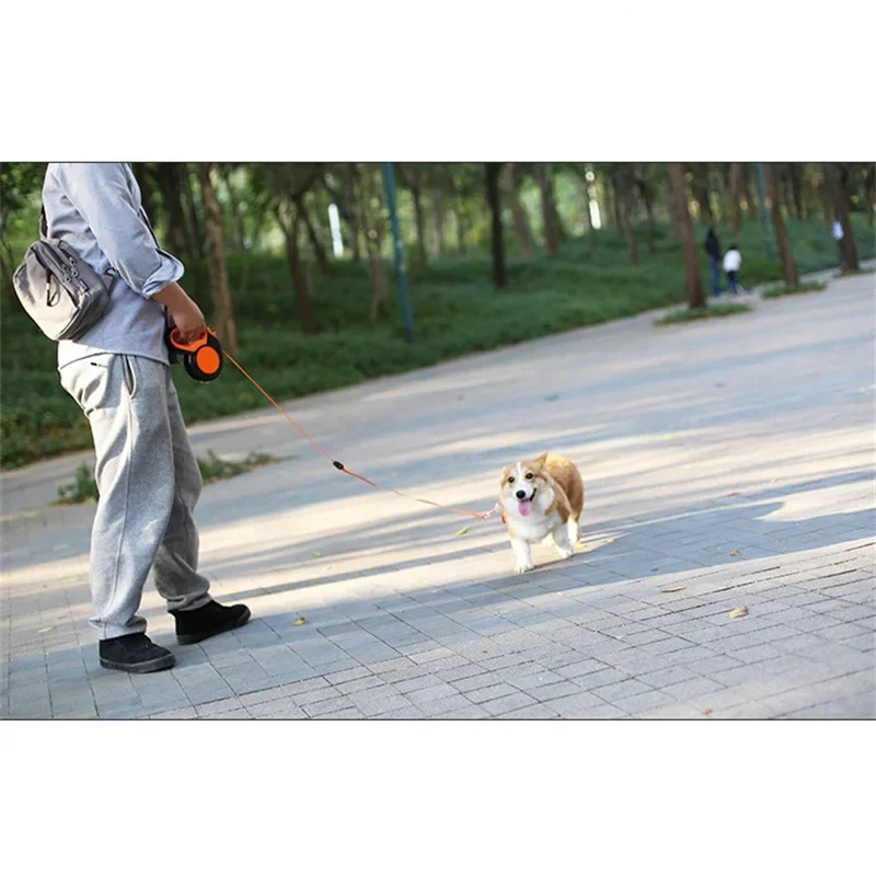 Guia Retrátil para Cães até 50 kg com Fita de Nylon e Detalhes Refletivos - Imagem 4