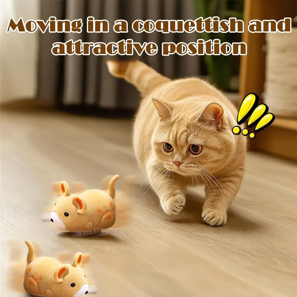 Brinquedo Elétrico para Gatos Rato Vibratório Automático Plástico - Imagem 3